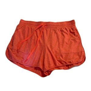 Athletic Works Orange Athletic Shorts‎ Lightweight Elastic Waist